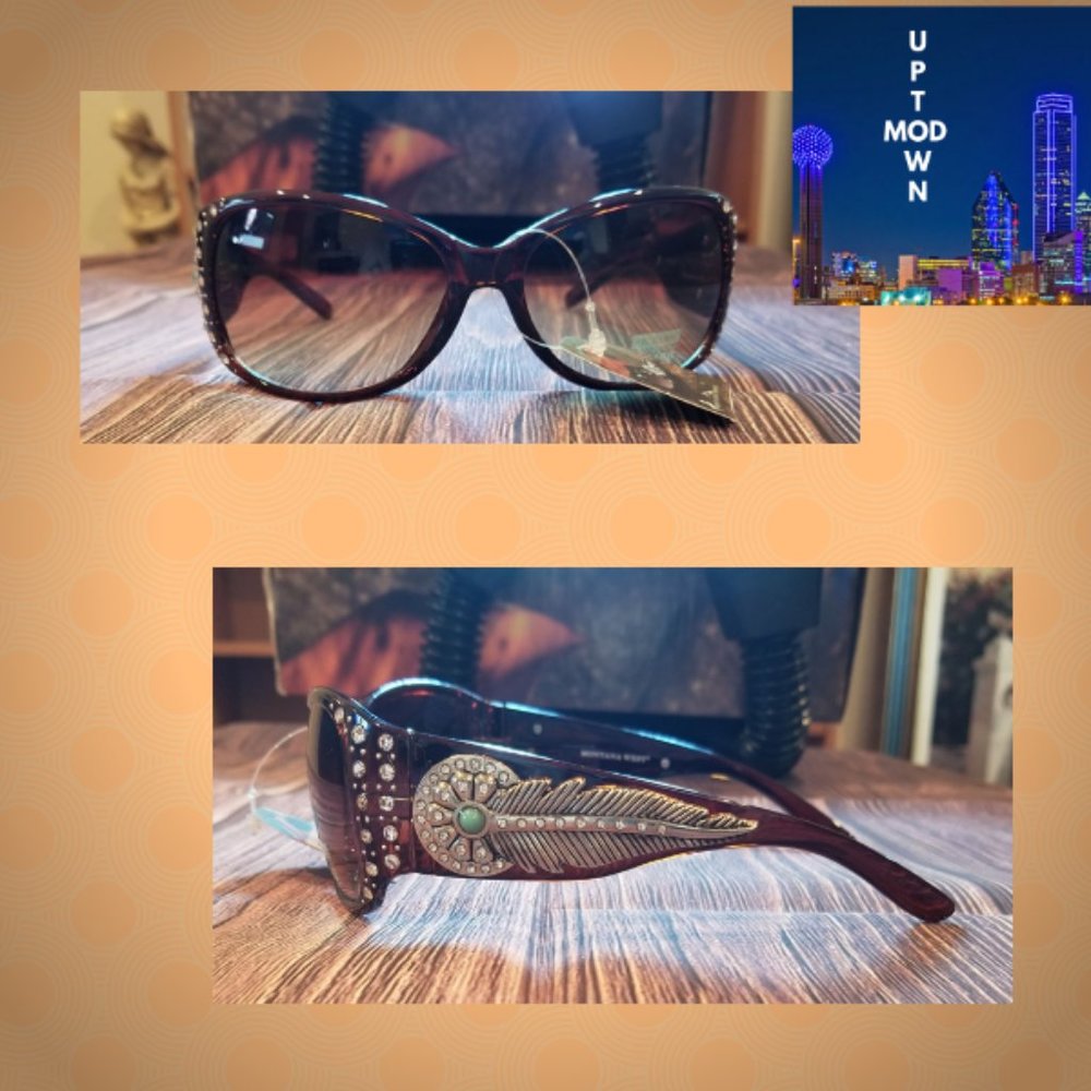 Montana West Feather Collection Sunglasses NWT